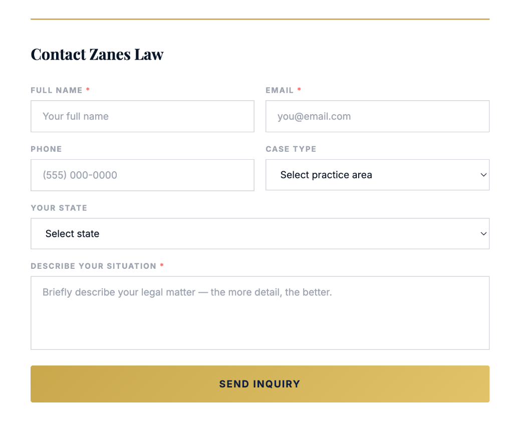 Direct Inquiry Form