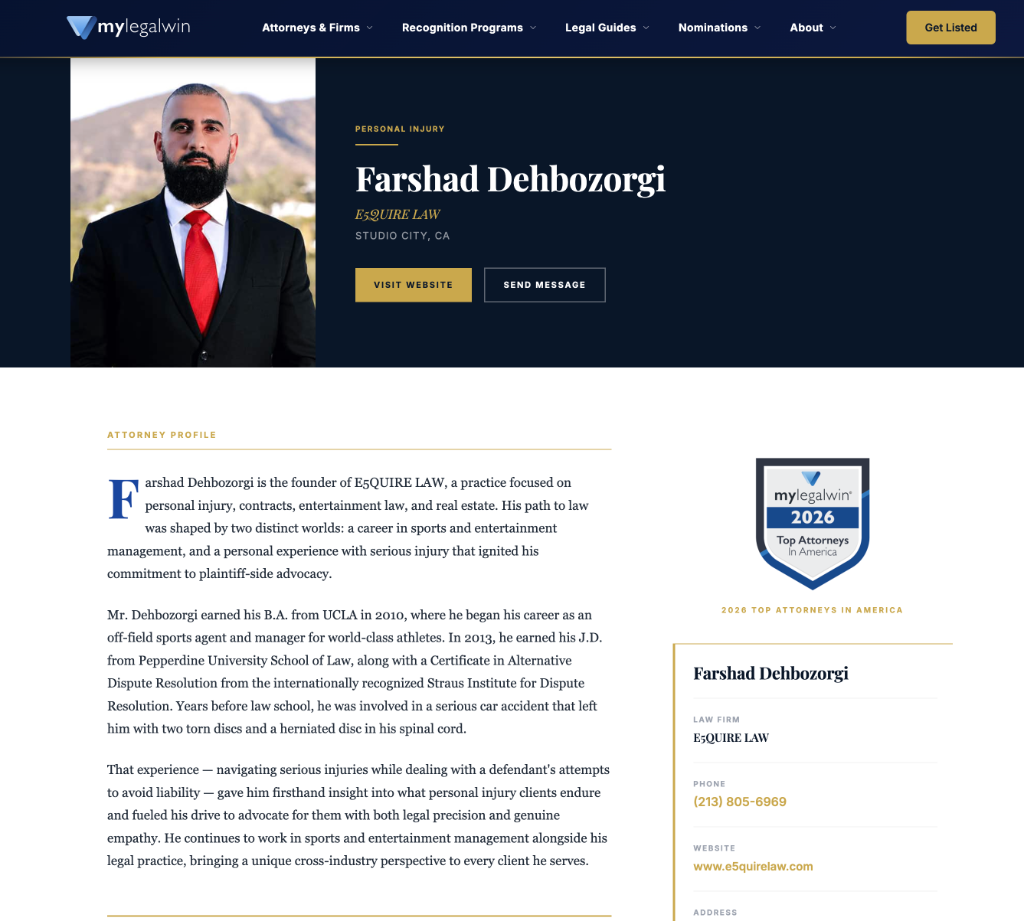 MyLegalWin attorney profile